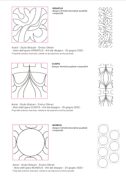 Formelle componibili ORNATUS - CUSPIS - MUNDUS - Il Contorno Decorato